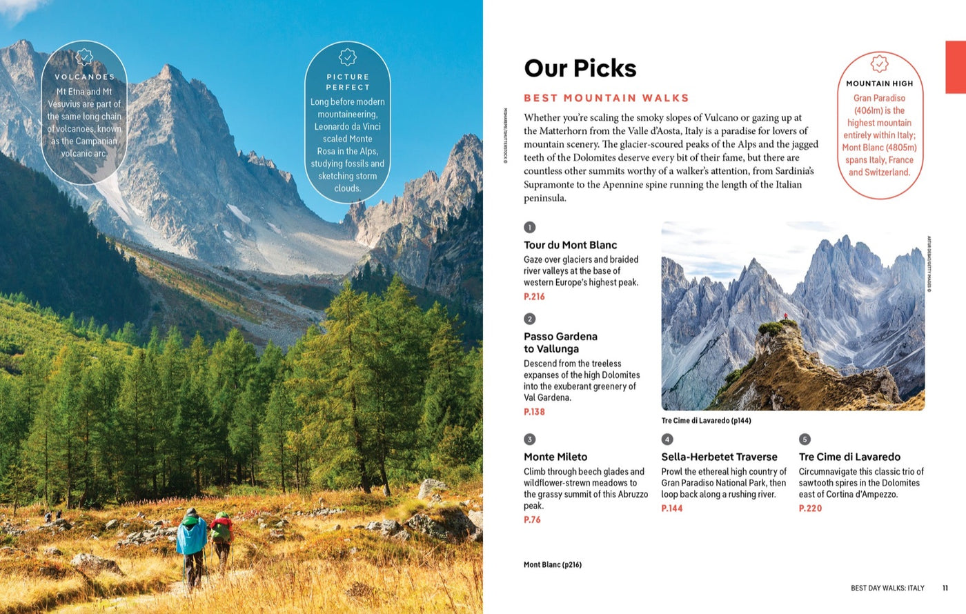 Lonely Planet Best Day Walks Italy inside page 4