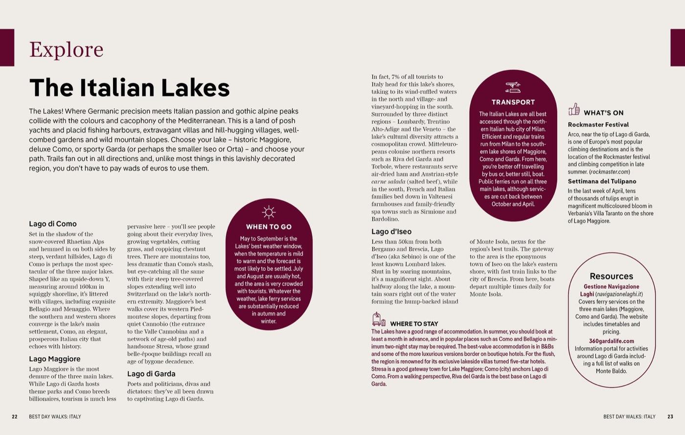 Lonely Planet Best Day Walks Italy inside page 8