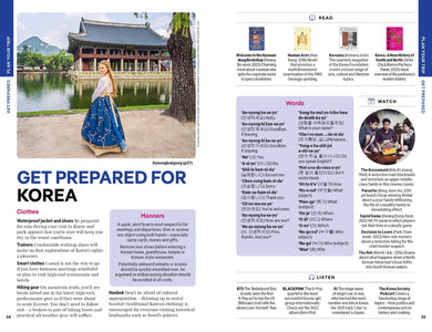 Lonely Planet Korea inside page 7