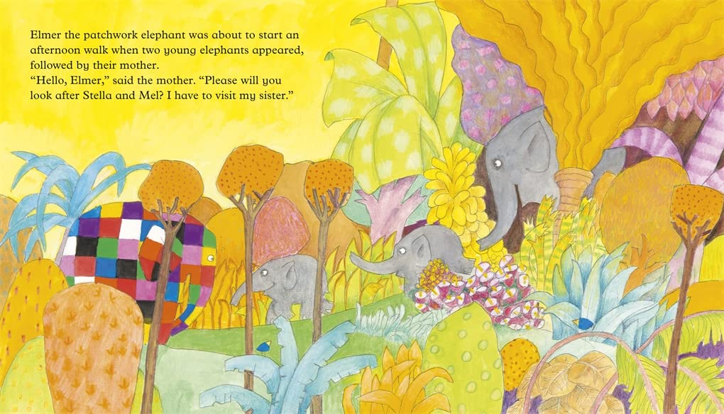 Elmer Picture Books: Elmer and the Bedtime Story (David McKee)-Fiction: 兒童繪本 Picture Books-買書書 BuyBookBook