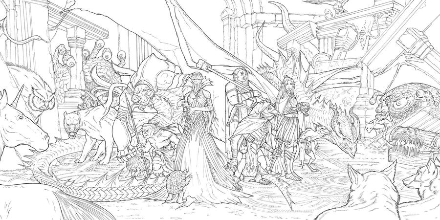 The Dungeons & Dragons Coloring Book US - Paperback / softback