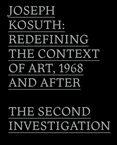 Joseph Kosuth cover (ISBN 9783956791581)