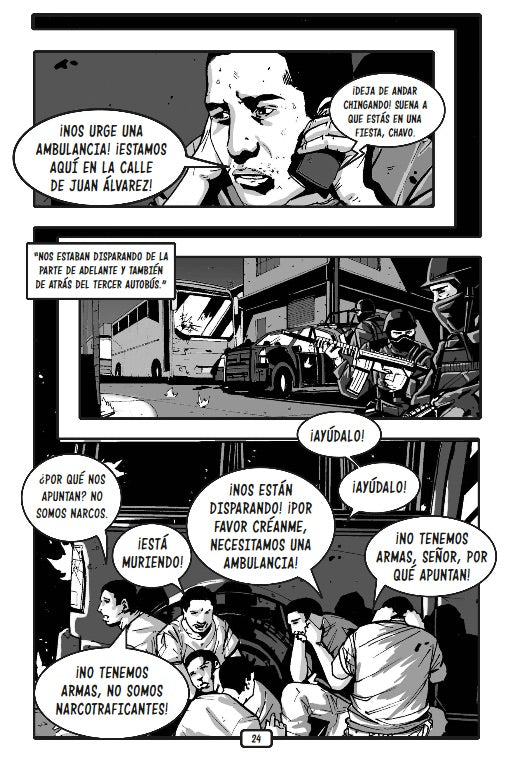 Vivos se los llevaron. Buscando a los 43 de Ayotzinapa. (Novela gráfica) / Taken Alive. Looking for Ayotzinapa's 43. Graphic Novel interior 1 (ISBN 9786073183475)