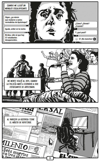 Vivos se los llevaron. Buscando a los 43 de Ayotzinapa. (Novela gráfica) / Taken Alive. Looking for Ayotzinapa's 43. Graphic Novel interior 3 (ISBN 9786073183475)