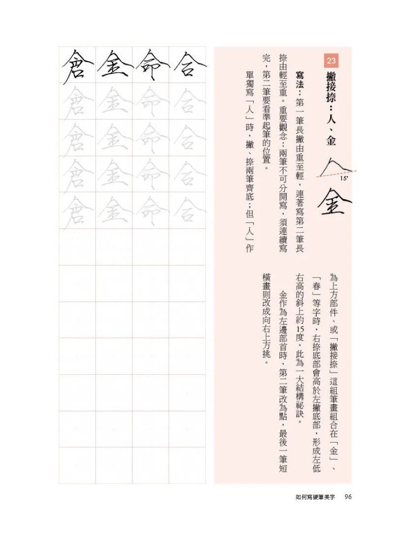 如何寫硬筆美字:38種基本筆畫、60組部件結構系統性練字,200種部件位置、1000字美感顯著升級! 平裝書 Paperback