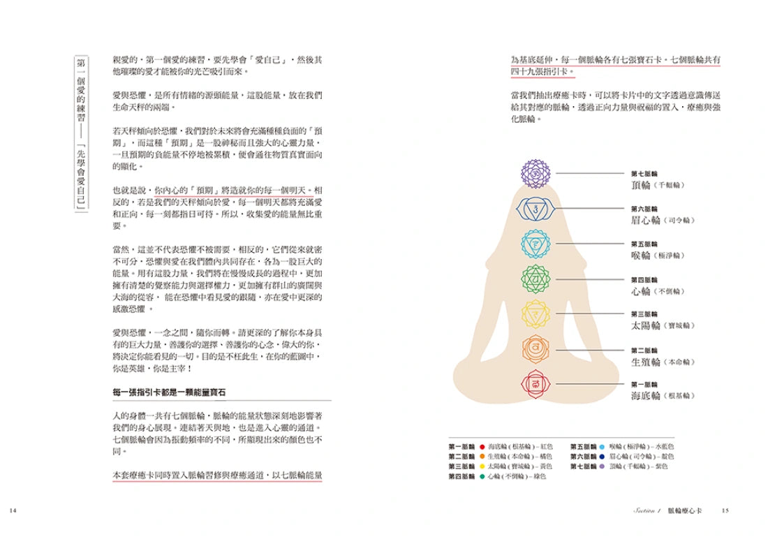 脈輪療心卡:生命療癒的脈輪寶石,收集生命中愛的能量(牌卡典藏版)【附53張牌卡+療心卡使用說明書+牌卡使用示範影片】 平裝書 Paperback