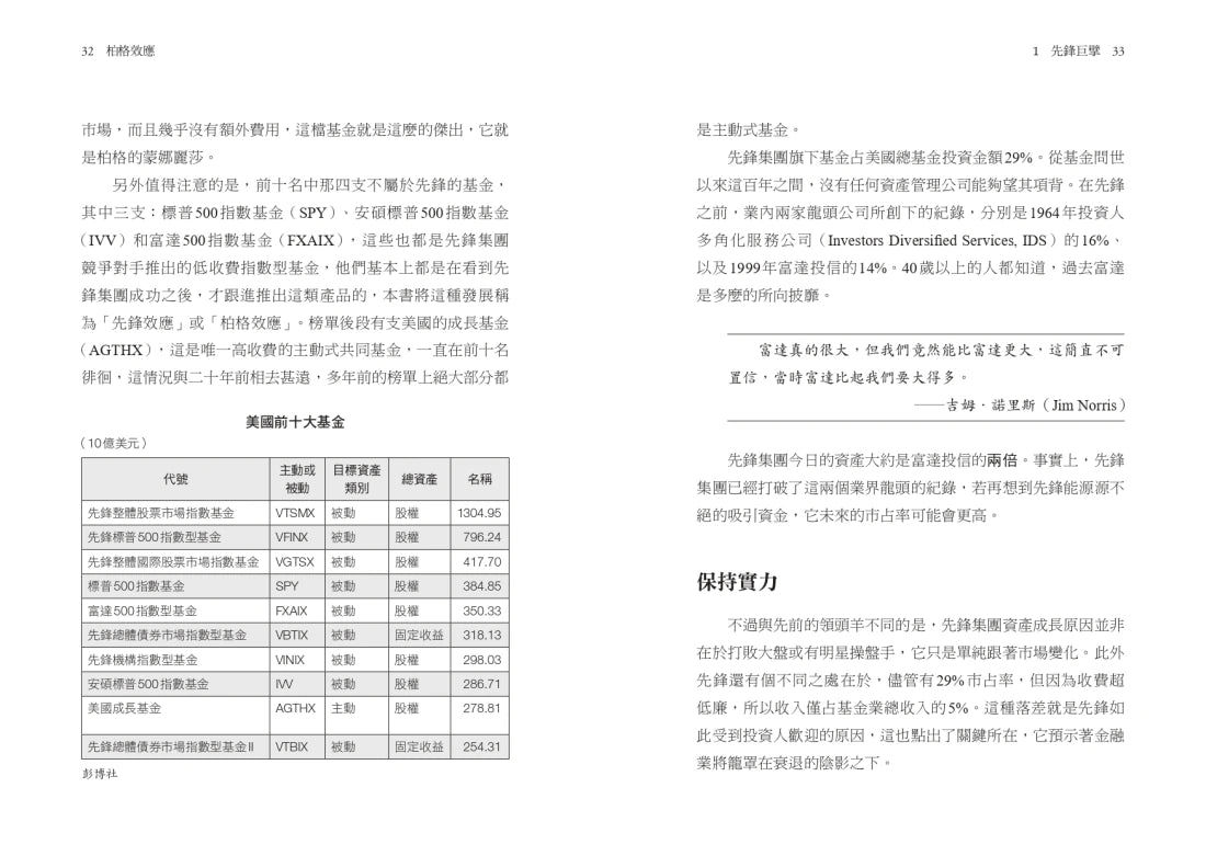 柏格效應:指數型基金教父約翰.柏格和他的先鋒集團如何改變華爾街的遊戲規則。 平裝書 Paperback