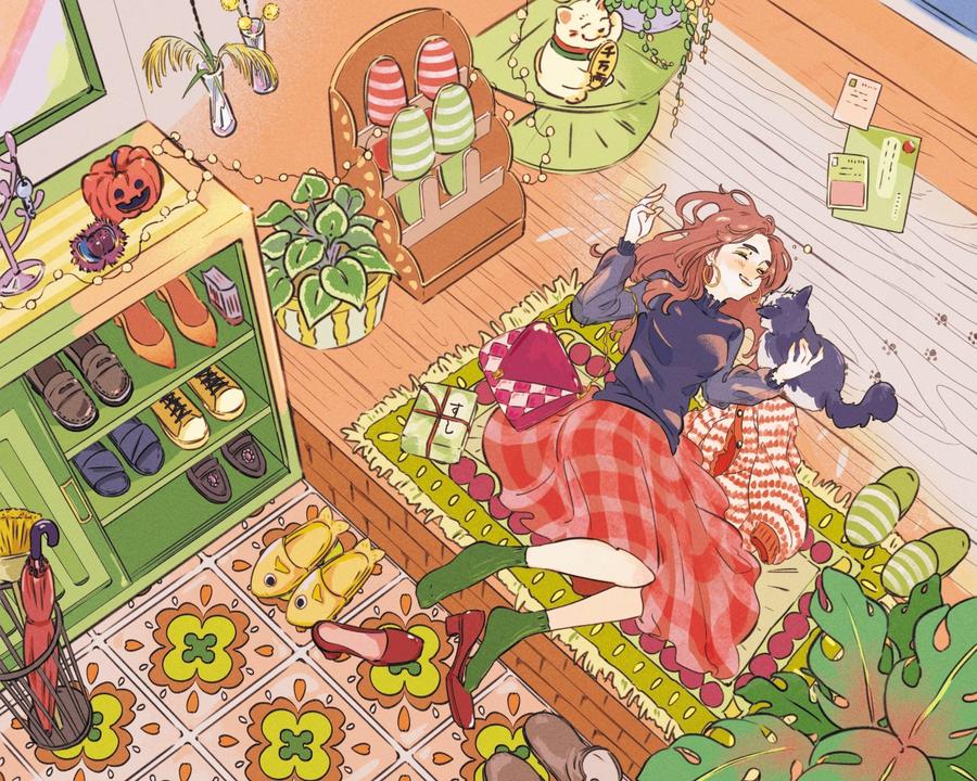 獨活女子的房間:吉田誠治等13位日本繪師插畫選集(隨書附贈2款暖暖海報) 平裝書 Paperback