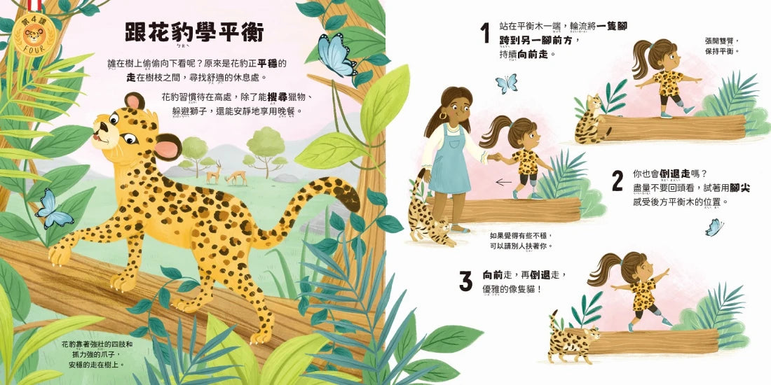 動物學校(2)體育課:跟臭鼬學倒立,跟花豹學平衡,跟犰狳學翻滾! 精裝書 Hardback