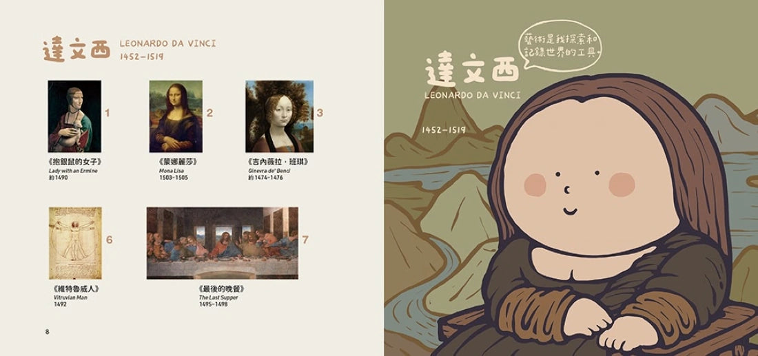 藝術會讓我們更愛這個世界(紙本書隨書附贈全套五張Q版藝術家萬用透卡)
紙本定價
720元
紙本 平裝書 Paperback