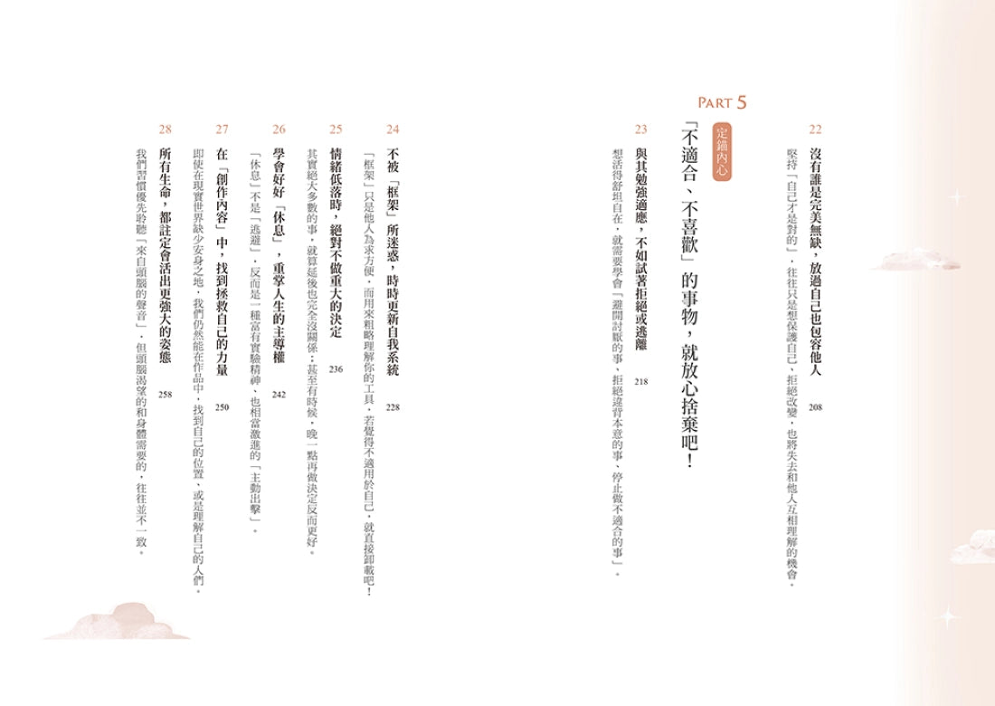 人生沒有長到可以用忍耐來浪費:坦誠面對內心、不再偽裝壓抑。你該活在適合自己的規則中,而不是別人期待的設定裡。 平裝書 Paperback