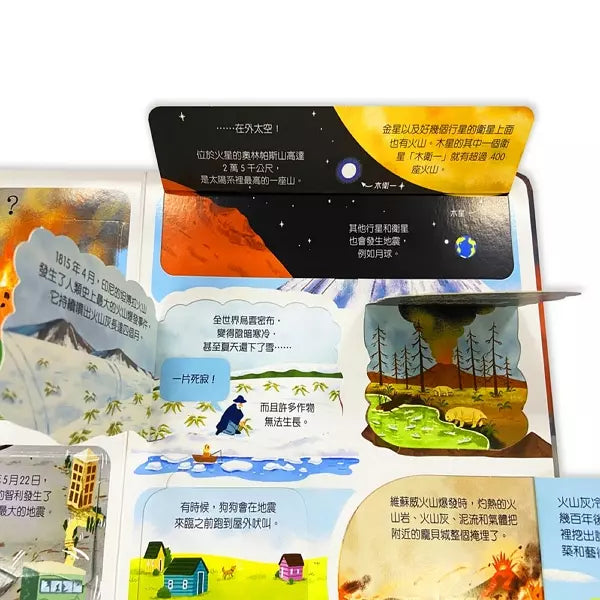 Look inside:火山與地震 (翻翻書)-非故事: 科學科技 Science & Technology-買書書 BuyBookBook