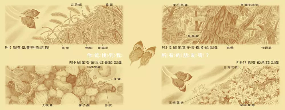 蟲蟲捉迷藏:沒有沒有、沒有躲在這裡唷 (福澤由美子)-故事: 兒童繪本 Picture Books-買書書 BuyBookBook