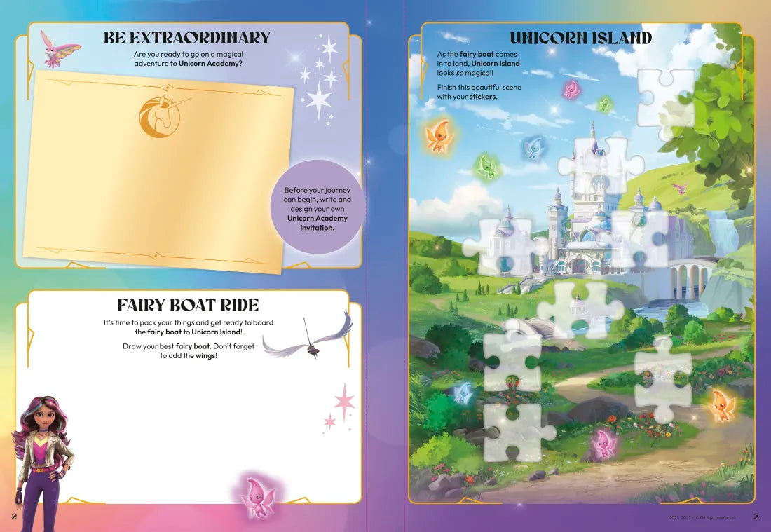Unicorn Academy Sticker Activity Book US - Paperback / softback