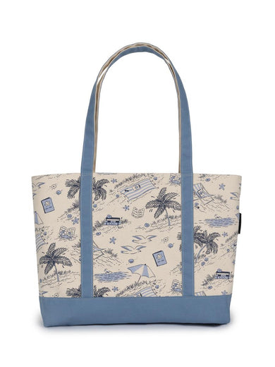 Vacation Vibes Large Zippered Tote-Lifestyle and Leisure-買書書 BuyBookBook