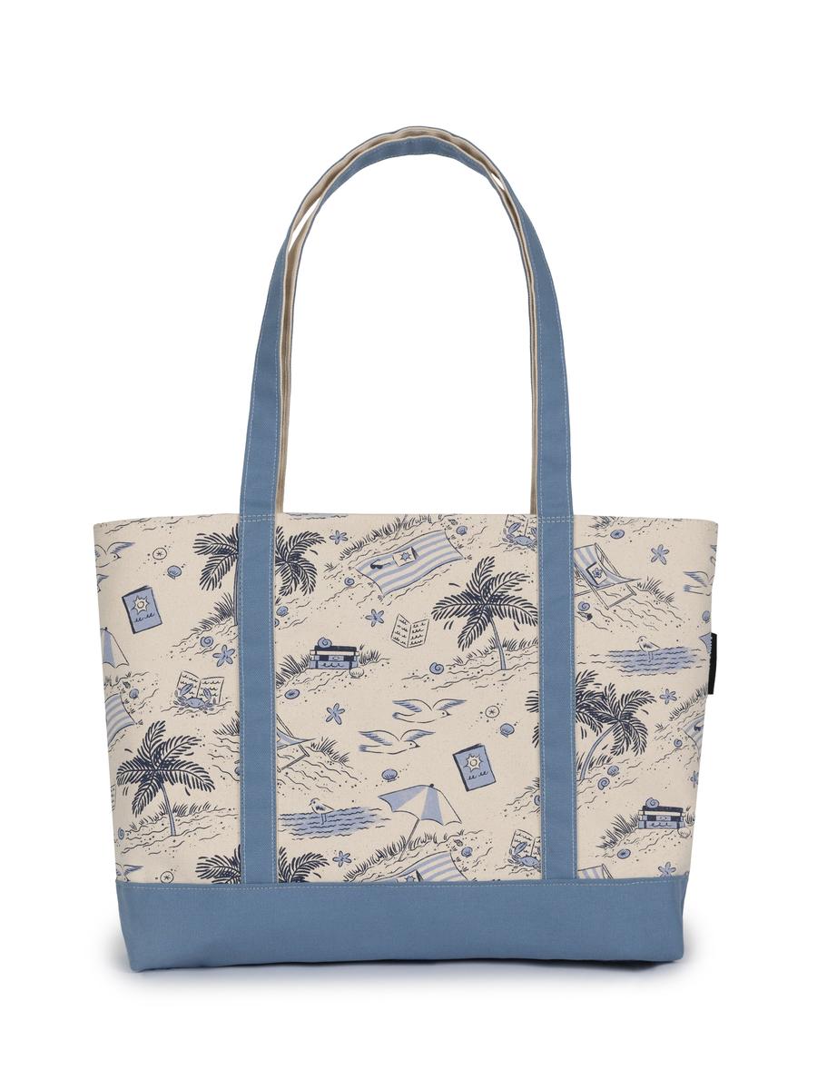Vacation Vibes Large Zippered Tote-Lifestyle and Leisure-買書書 BuyBookBook
