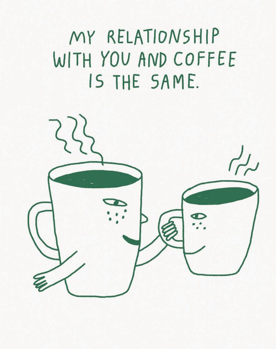 Humor Us Greeting Cards: Friendship - My Relationship with You and Coffee (Pack of 6)-Lifestyle and Leisure-買書書 BuyBookBook