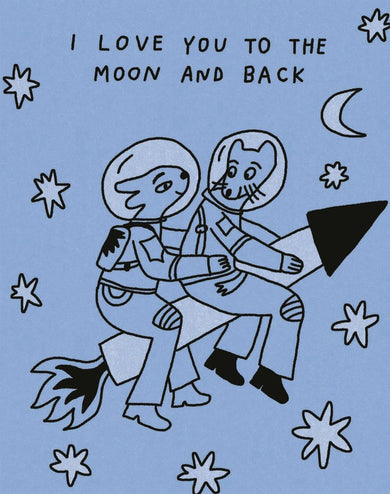 Humor Us Greeting Cards: Love - I Love You to the Moon and Back (Pack of 6)