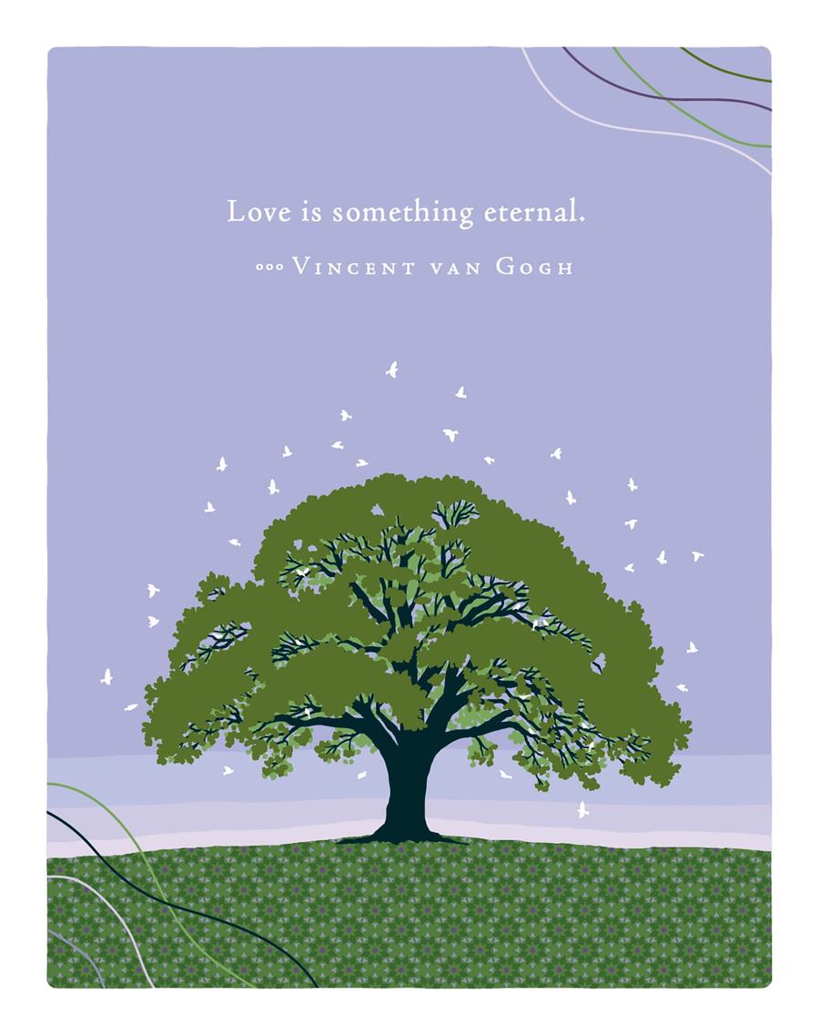 Positively Green Greeting Cards: Sympathy - Love Is Something Eternal (Pack of 6)-Lifestyle and Leisure-買書書 BuyBookBook