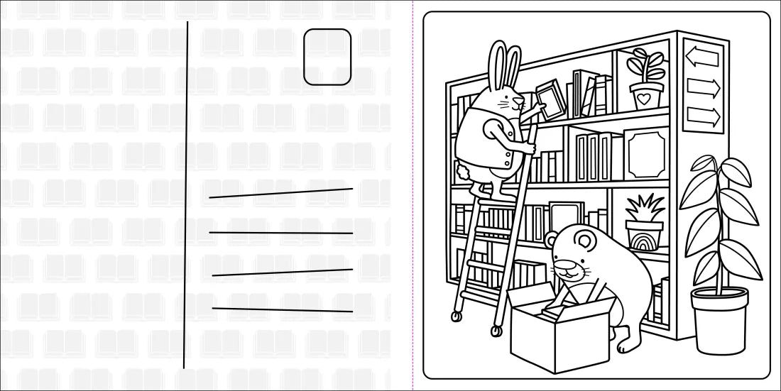 Super Cuties: A Cozy Bookstore Coloring Book US - Paperback / softback