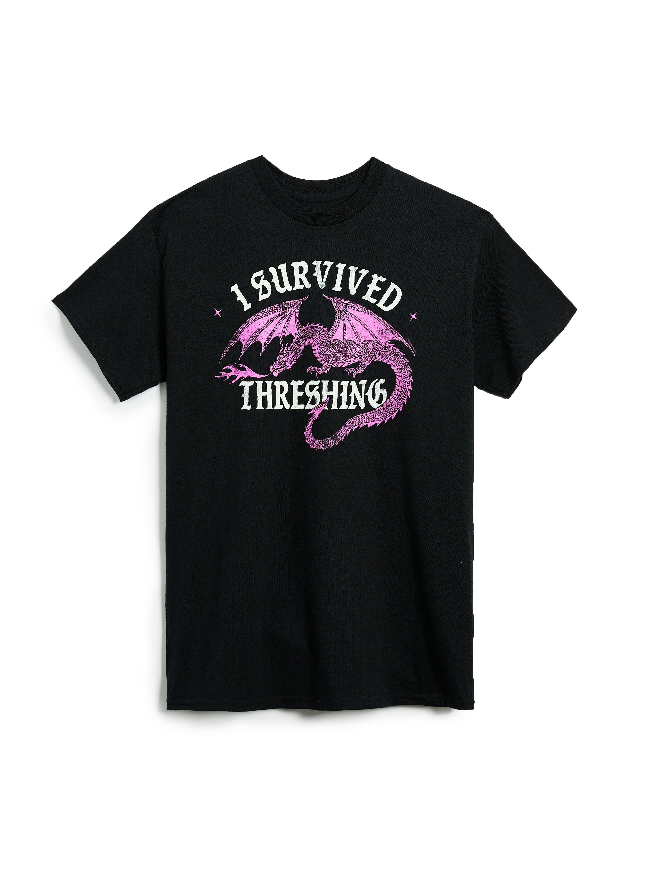 Fourth Wing: I Survived Threshing (Pink Dragon) Unisex T-Shirt XXXX-Large