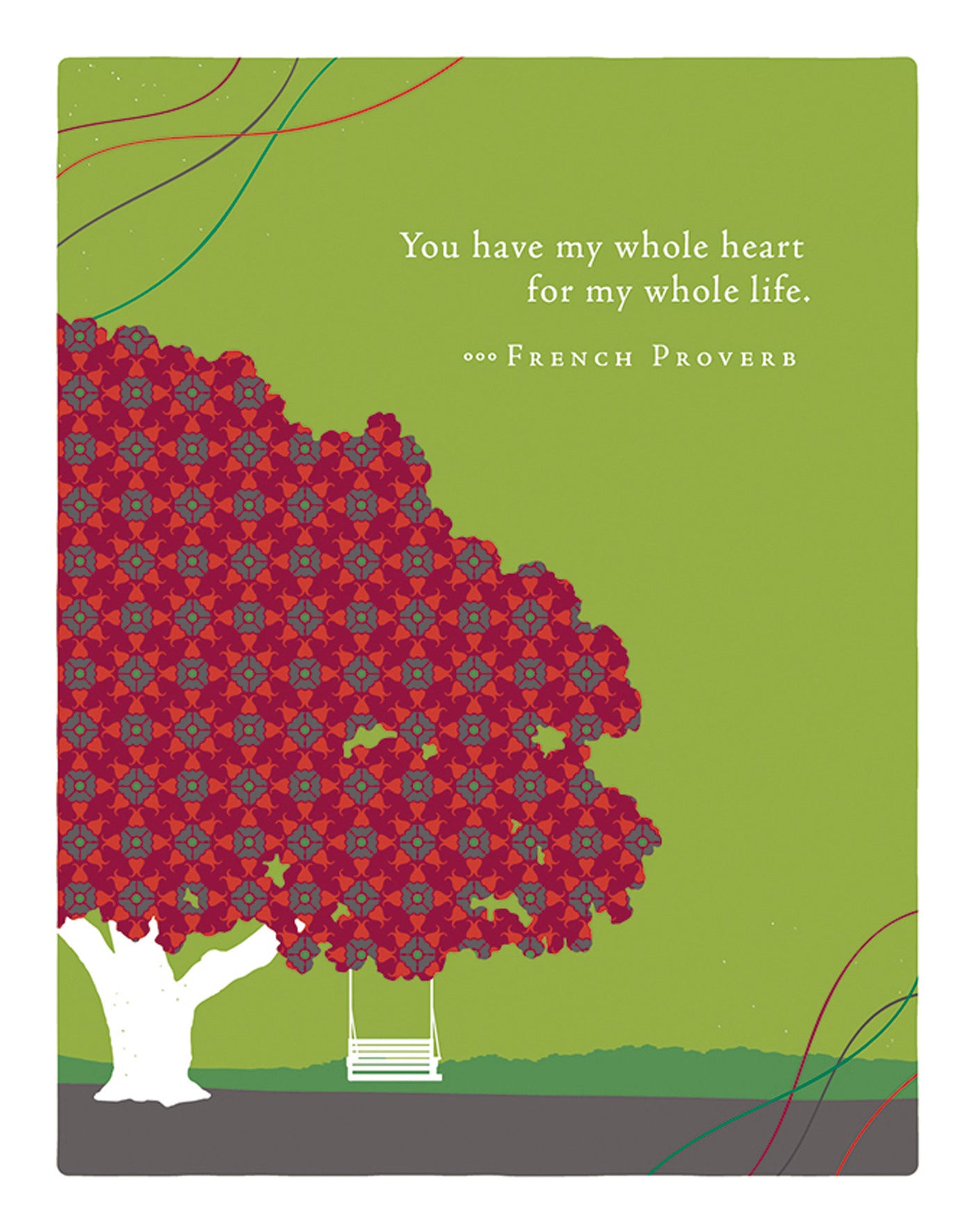 Positively Green Greeting Cards: Anniversary - You have my whole heart, for my (Pack of 6)