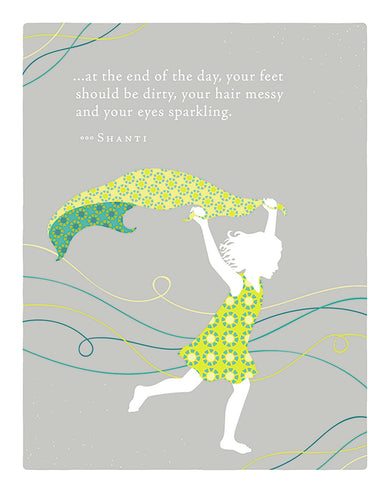 Positively Green Greeting Cards: Birthday - At the end of the day, your feet should (Pack of 6)