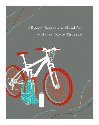 Positively Green Greeting Cards: Birthday - All good things are wild and free (Pack of 6)