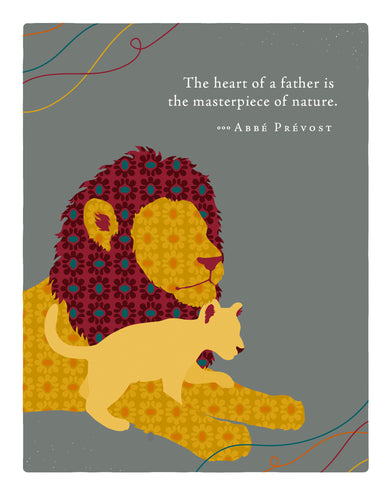 Positively Green Greeting Cards: Father's Day - The heart of a father is the masterpiece (Pack of 6)