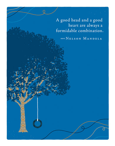 Positively Green Greeting Cards: Father's Day - A good head and a good heart are always (Pack of 6)