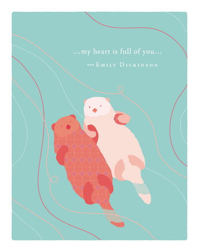 Positively Green Greeting Cards: Valentine's Day - My heart is full of you (Pack of 6)