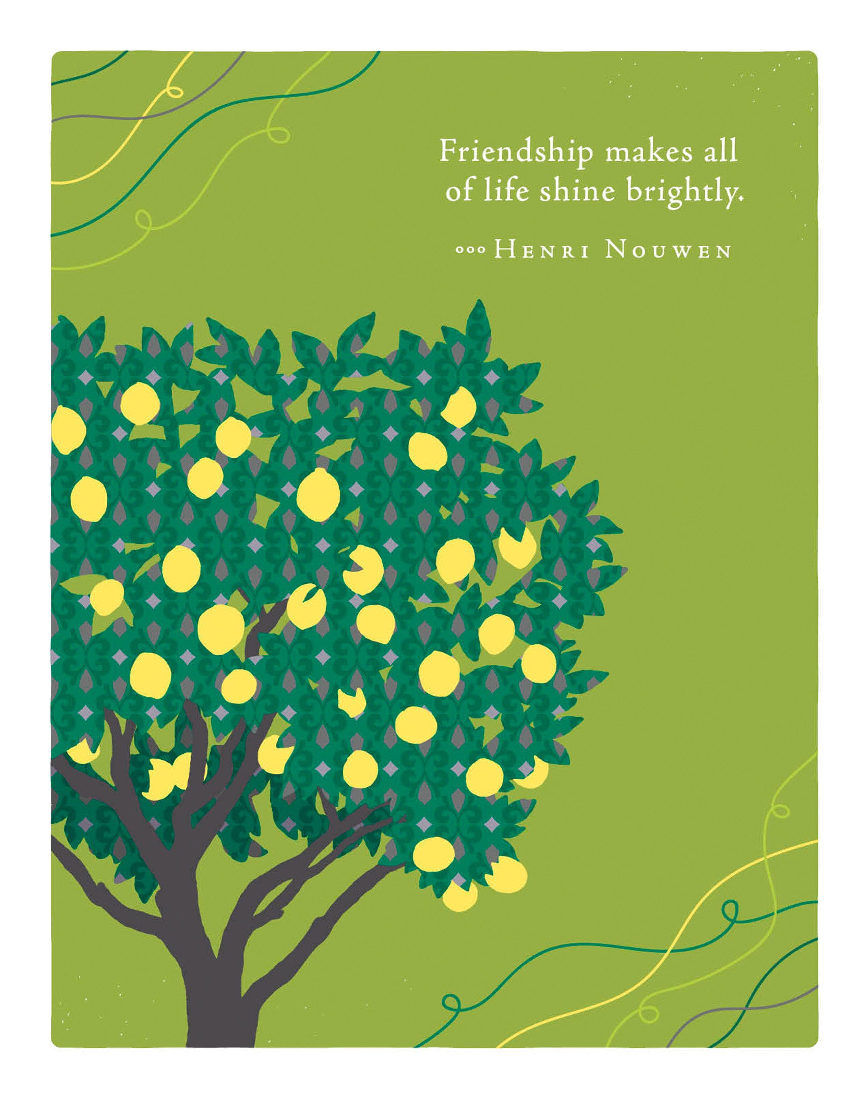 Positively Green Greeting Cards: Friendship - Friendship makes all of life shine (Pack of 6)