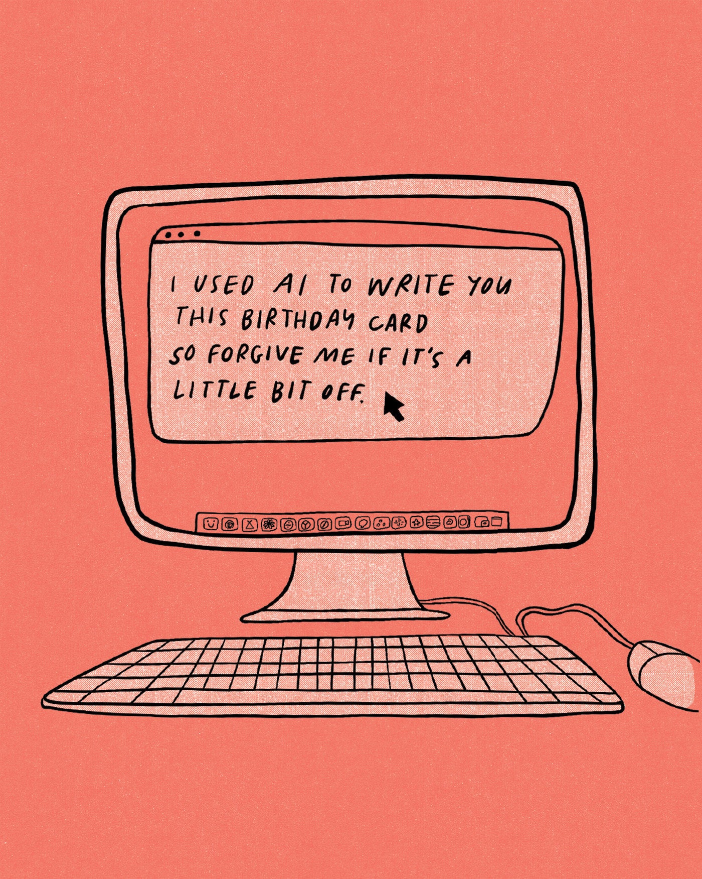 Humor Us Greeting Cards: Birthday - I used AI to write you this (Pack of 6)