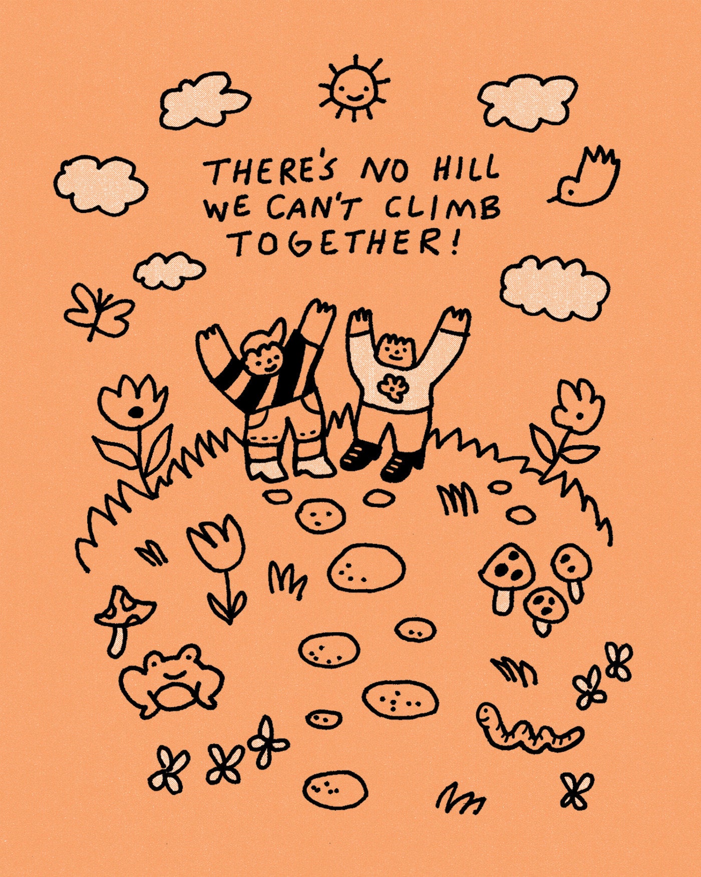 Humor Us Greeting Cards: Friendship - There's no hill we can't climb (Pack of 6)