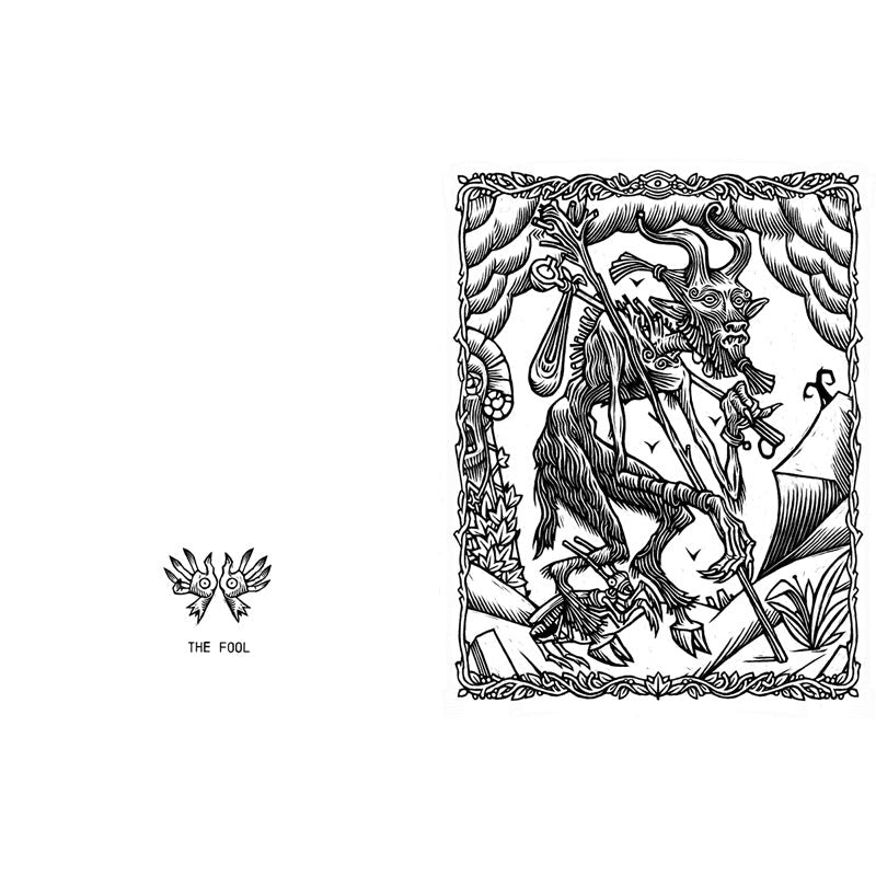 The Guillermo del Toro Tarot Coloring Book inside page 2