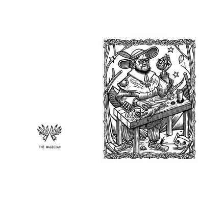 The Guillermo del Toro Tarot Coloring Book inside page 3