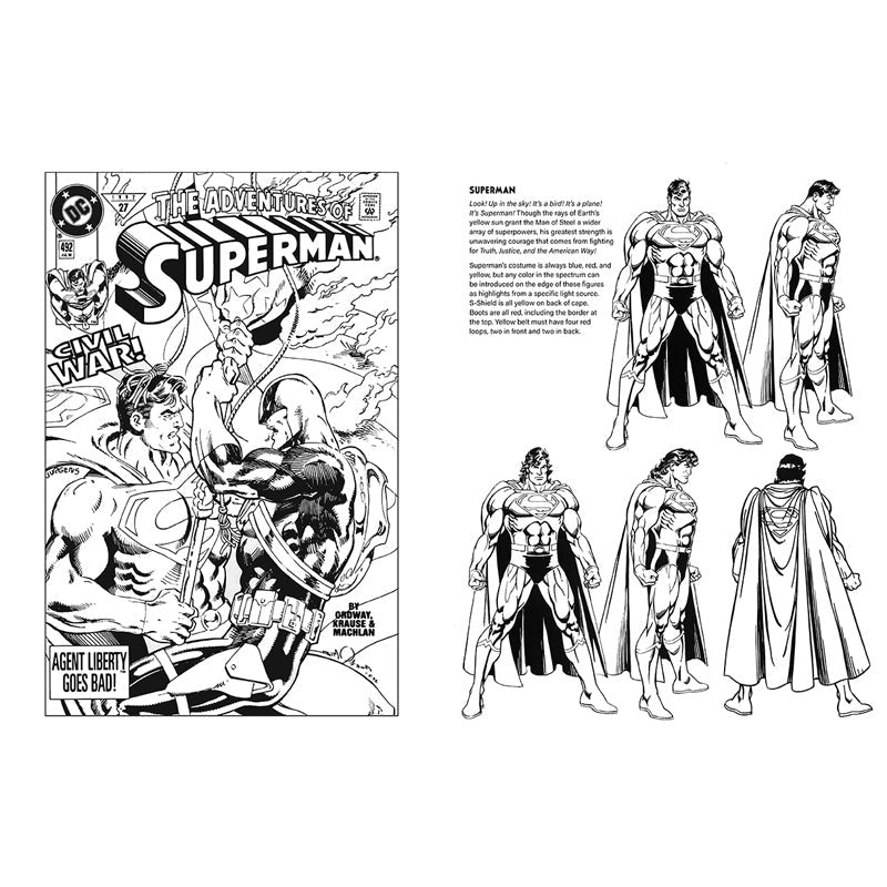 Superman: Ultimate 90s Flashback Official Coloring Book inside page 2