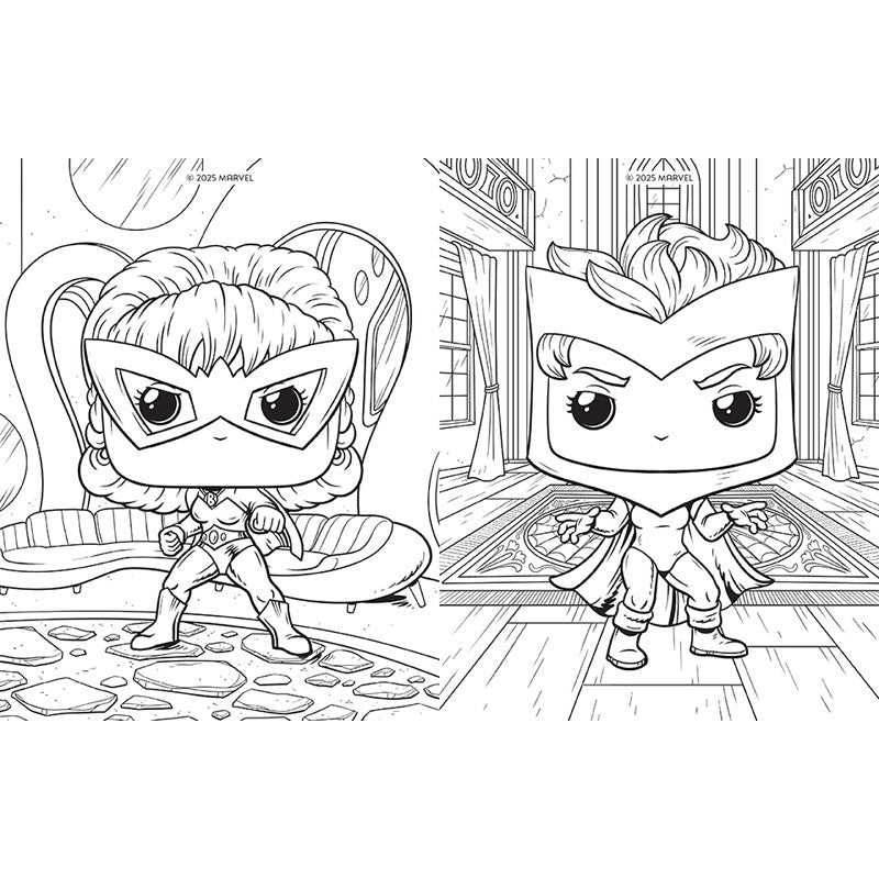 Marvel: The Official Avengers Funko POP! Coloring Book inside page 6