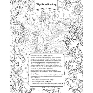Masks and Magic: A Faerie Romantasy Coloring Adventure inside page 1