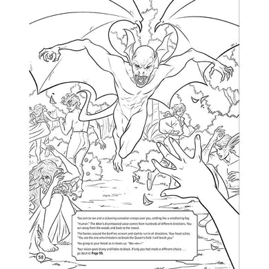 Masks and Magic: A Faerie Romantasy Coloring Adventure inside page 5