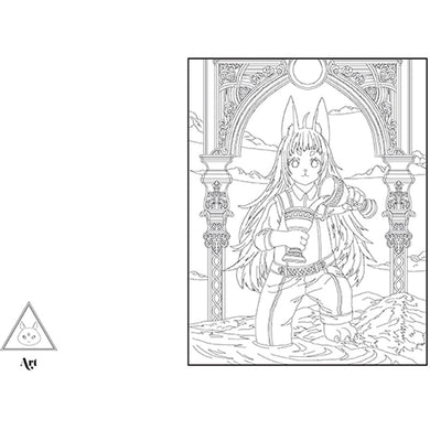 The Anime Tarot Coloring Book inside page 2