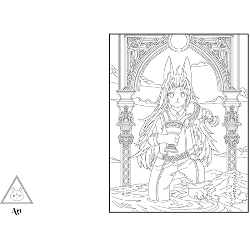 The Anime Tarot Coloring Book inside page 2