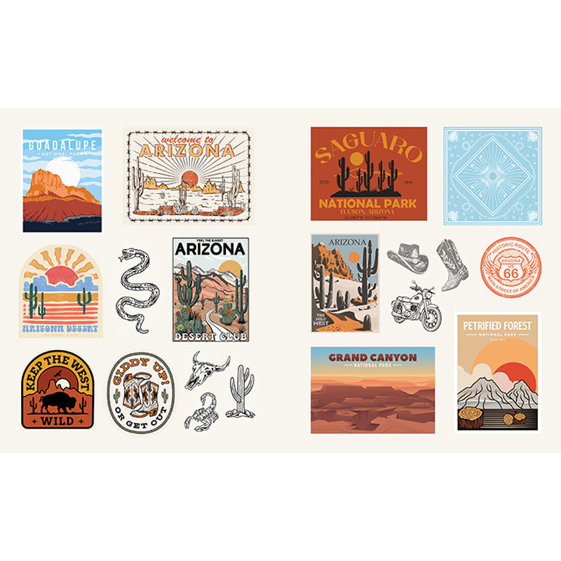 American Road Trip Sticker Book inside page 3