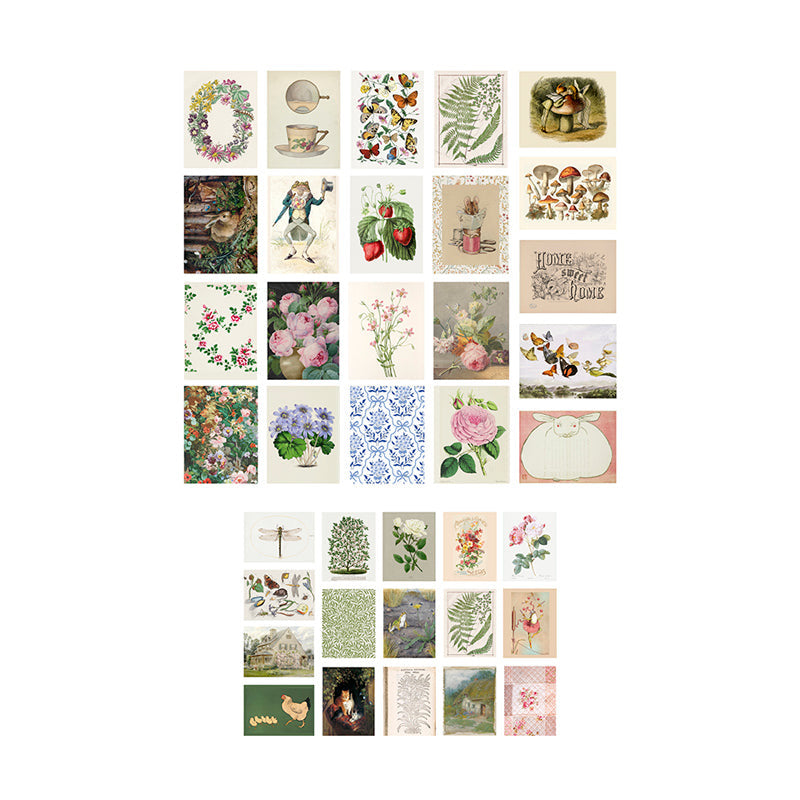Vintage Cottage Wall Collage Kit inside page 1