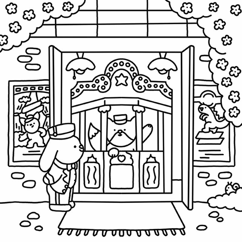 Summer Scenes: A Cozy Coloring Book inside page 1