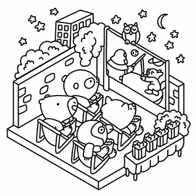 Summer Scenes: A Cozy Coloring Book inside page 5