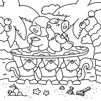 Summer Scenes: A Cozy Coloring Book inside page 9