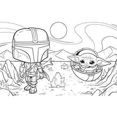 Star Wars: The Mandalorian: The Official Funko POP! Coloring Book inside page 1