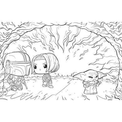Star Wars: The Mandalorian: The Official Funko POP! Coloring Book inside page 7