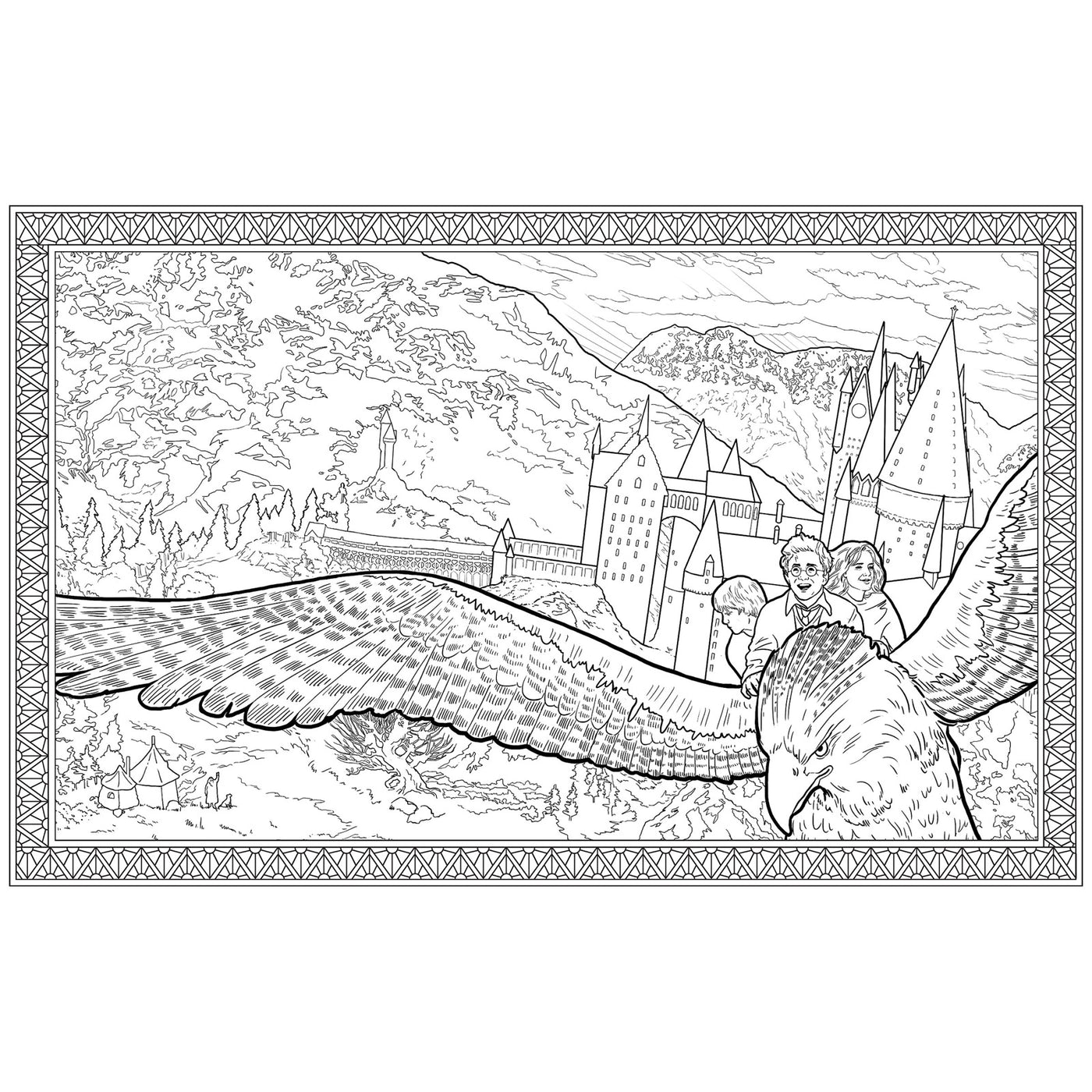 Harry Potter: Magical Creatures Coloring Book inside page 4